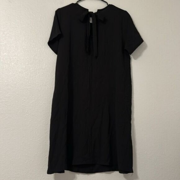 Grace & Emma Embordered Floral Gauzy Dress Womens Medium Casual Boho Tie Bow - Picture 6 of 11